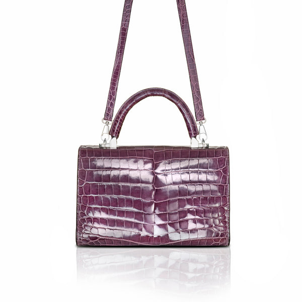 Top Handle 2.5 Mini in Lilac Alligator – STALVEY Official US Site