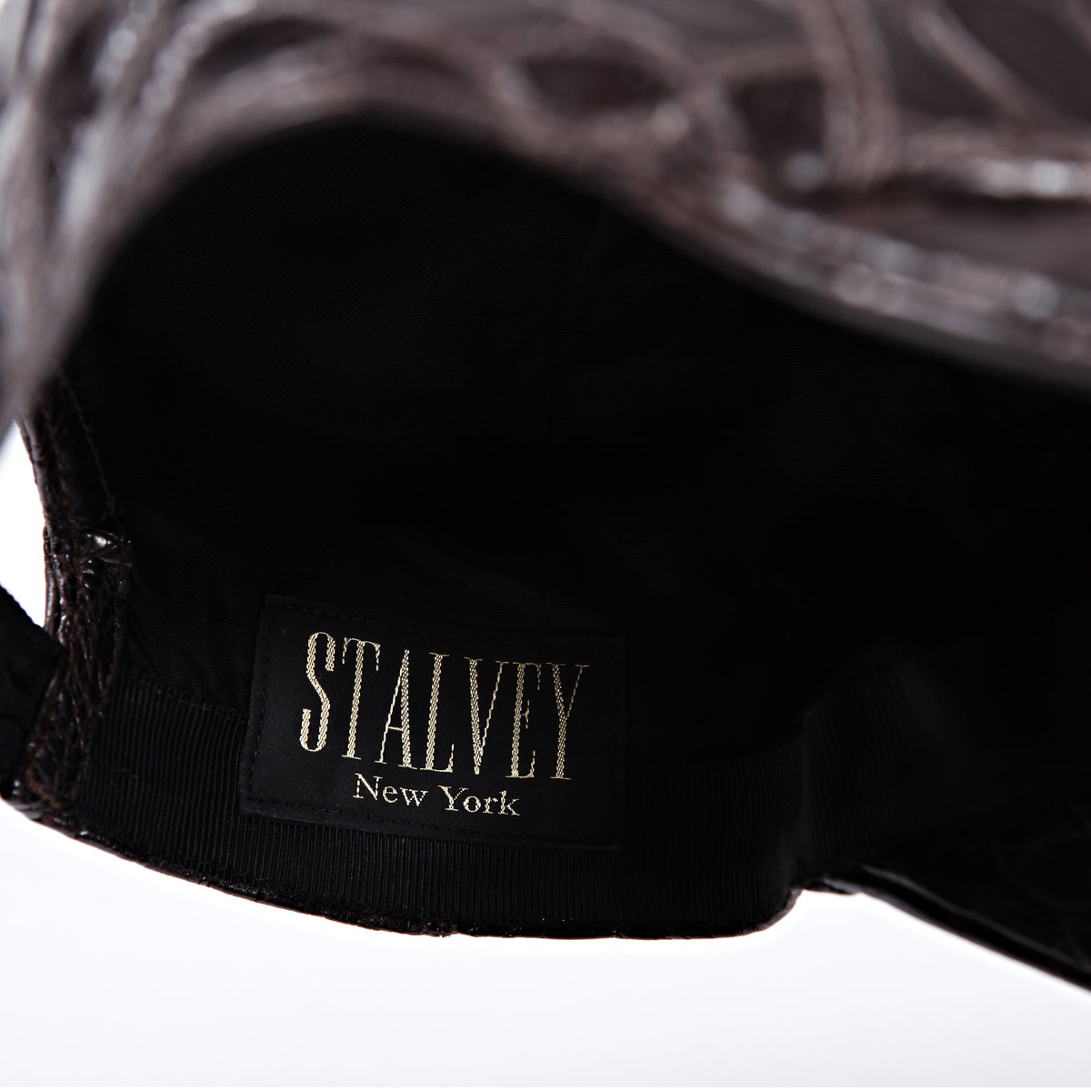 STALVEY The Big Deep Baseball Hat in Black Python Front View