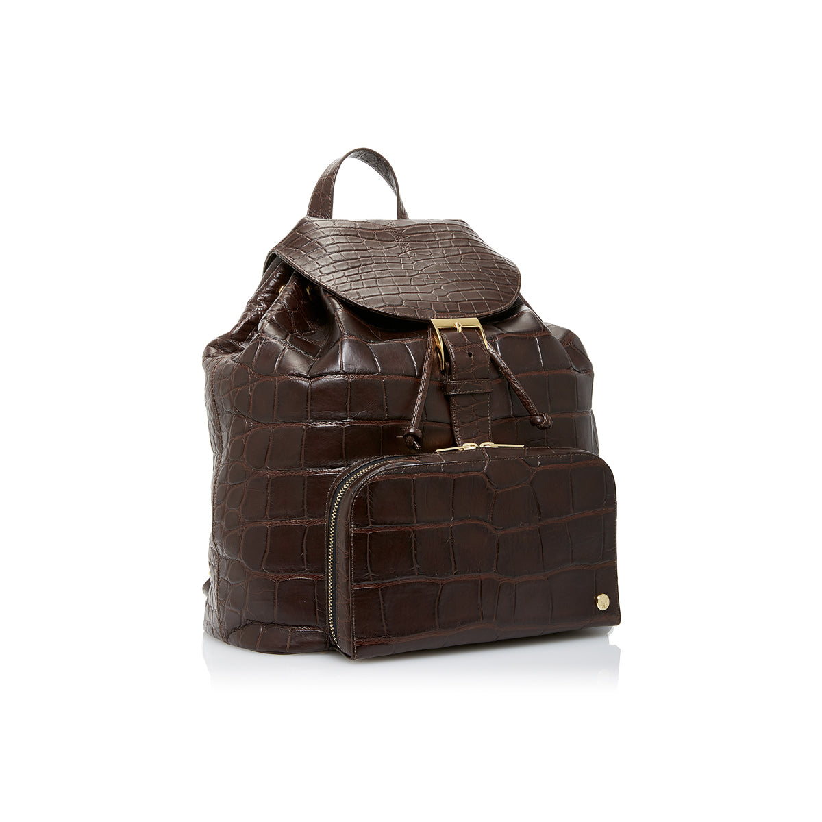 alligator leather backpack Brighton Flat Front Backpack Mini in Cerise Alligator – STALVEY Official US Site