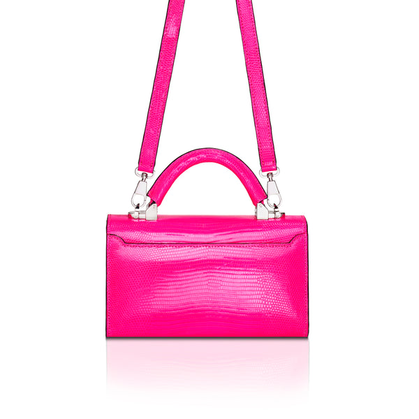 Top Handle 2.0 Mini in Neon Pink Lizard – STALVEY LLC